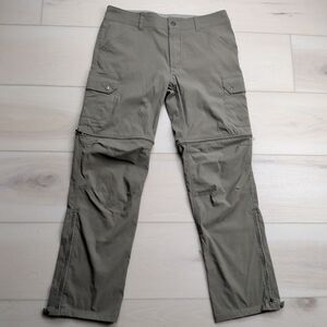 Kuhl Renegade Convertible Pants Mens 34x31 Gray Stealth Hiking Outdoor Nylon